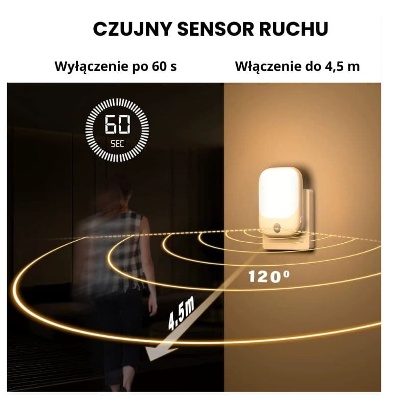 Silvo Sensor Light z regulacją jasności - do kontaktu (2 szt.)